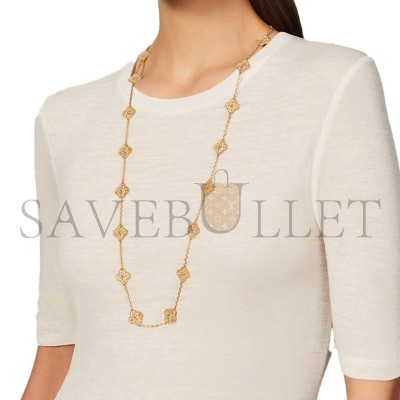 VAN CLEEF ARPELS VINTAGE ALHAMBRA LONG NECKLACE, 20 FOUR-LEAF LUCKY TOTEMS VCARO1IC00